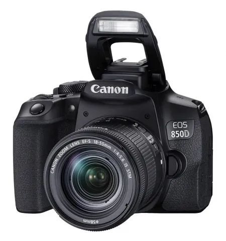 Зеркальный фотоаппарат Canon EOS 850D + EF-S 18-55 IS, Чёрный