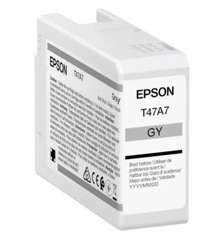 Картридж чернильный Epson T47A7 UltraChrome PRO 10 INK, C13T47A700, Серый