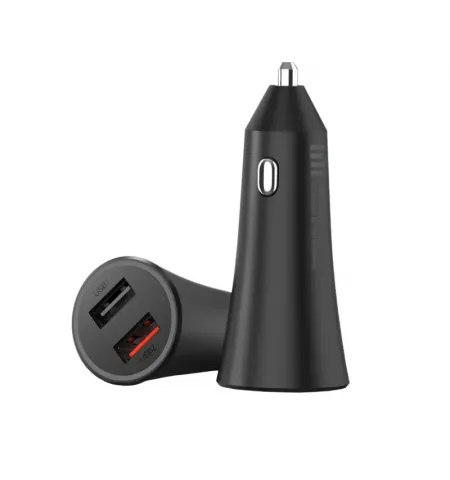 Автомобильное зарядное устройство Xiaomi Mi 37W Dual-Port Car Charger, 37Вт, Чёрный