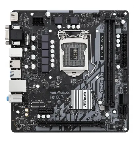 Материнская плата ASRock H510M-HVS  R1/R2.0, LGA1200, Intel H510, Micro-ATX