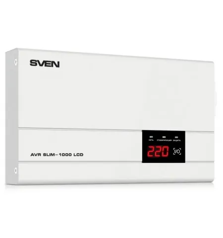 Стабилизатор напряжения SVEN SLIM AVR-1000 LCD, 1000VA