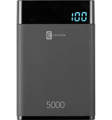 Портативное зарядное устройство Cellularline FreePower MANTA 5000, 5мА·ч, Чёрный