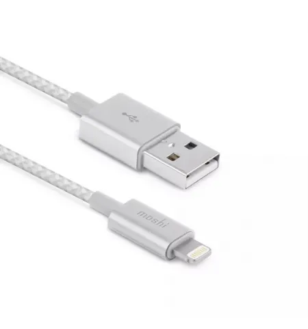 Cablu incarcare si sincronizare Moshi iPhone Lighting USB Cable, USB Type-A/Lightning, 1,2m, Argintiu