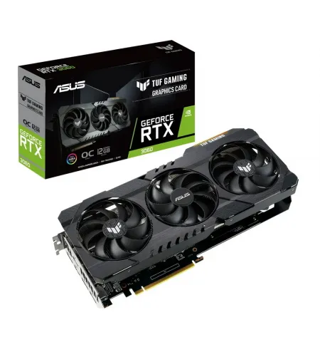 Видеокарта ASUS TUF-RTX3060-O12G-V2-GAMING, 12ГБ GDDR6 192бит