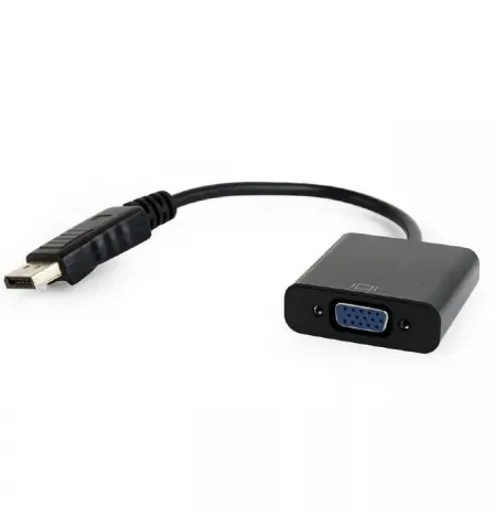 Видеоадаптер Cablexpert AB-DPM-VGAF-02, DisplayPort (M) - VGA D-Sub, 0,15м, Чёрный