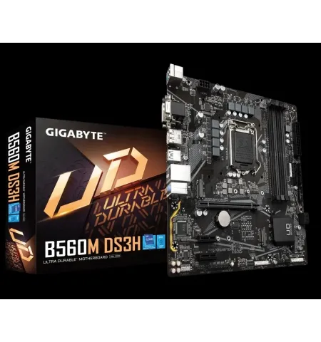 Материнская плата Gigabyte B560M DS3H, LGA1200, Intel B560, Micro-ATX