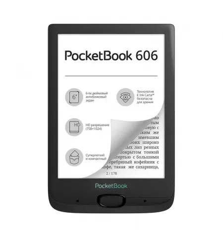 eBook Reader PocketBook 606, Negru