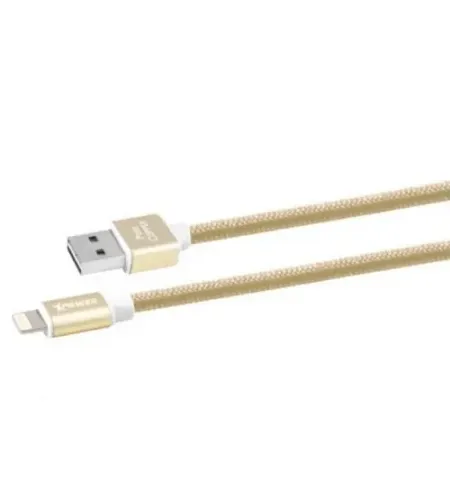 Cablu incarcare si sincronizare Xpower Micro cable Nylon, USB Type-A/micro-USB, 1m, Auriu