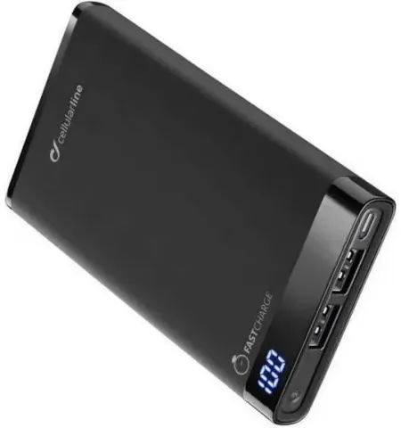 Портативное зарядное устройство Cellularline FreePower Slim, 6000мА·ч, Чёрный