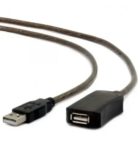 Cablu prelungitor Cablexpert UAE-01-5M, USB Type-A (M)/USB Type-A (F), 5m, Negru