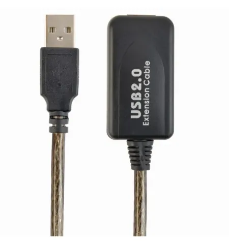 Cablu prelungitor Cablexpert UAE-01-10M, USB Type-A (F)/USB Type-A (F), 10m, Negru