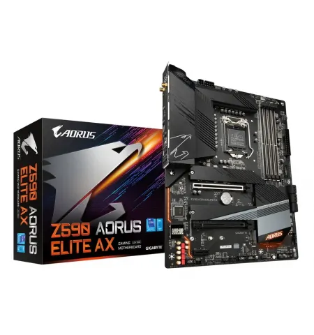 Материнская плата Gigabyte Z590 AORUS ELITE AX, LGA1200, Intel Z590, ATX