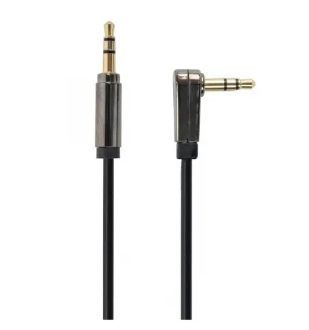 Audio Adaptor Cablexpert CCAP-444L-0.75M, 3.5mm 3-pin (M) - 3.5mm 3-pin (M), 0,75m, Negru