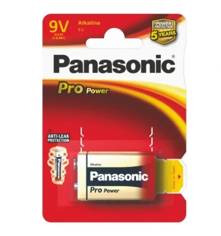 Прямоугольная батарея Panasonic 6LR61XEG, Крона, 1шт.
