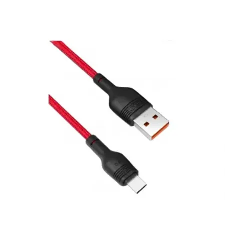 Кабель для зарядки и синхронизации XO NB55, USB Type-A/USB Type-C, 1м, Красный