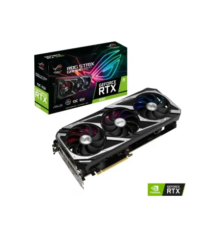 Видеокарта ASUS ROG-STRIX-RTX3060-O12G-V2-GAMING, 12ГБ GDDR6 192бит