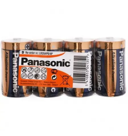 Батарейки Panasonic LR20REB, D, 4шт.
