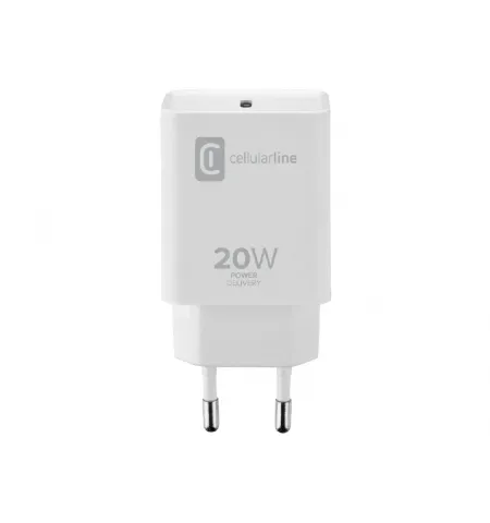 incarcator Cellularline USB-C Charger 20W, 20W, Alb