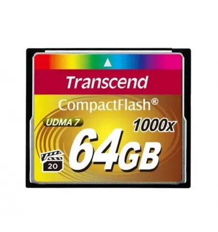 Карта памяти Transcend CompactFlash 1000, 64Гб (TS64GCF1000)