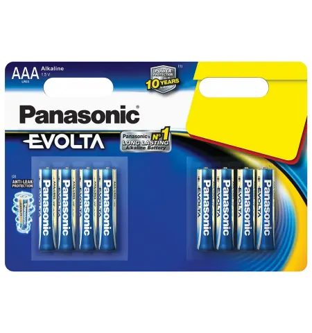 Батарейки Panasonic LR03EGE, AAA, 8шт.