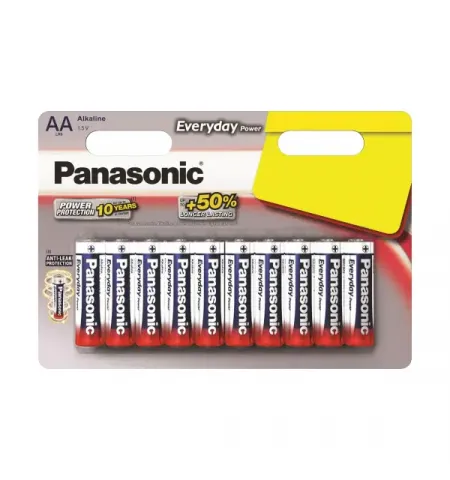 Батарейки Panasonic LR6REE, AA, 10шт.