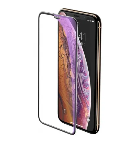 Защитное стекло Cellularline Tempered Glass for iPhone X/XS/11 Pro, Чёрный