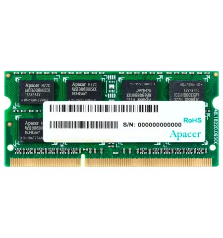 Оперативная память Apacer AS08GFA60CATBGJ, DDR3 SDRAM, 1600 МГц, 8Гб, AS08GFA60CATBGJ