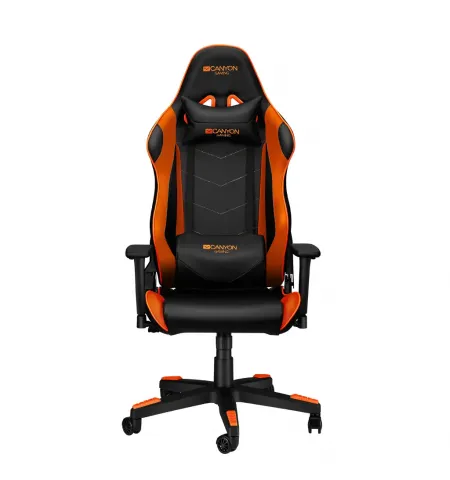 Игровое кресло Canyon Deimos, Искусственная кожа, Черный/Оранжевый