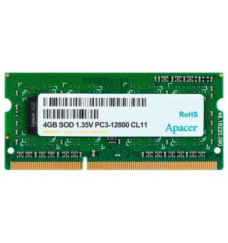 Оперативная память Apacer AS04GFA60CATBGJ, DDR3 SDRAM, 1600 МГц, 4Гб, AS04GFA60CATBGJ