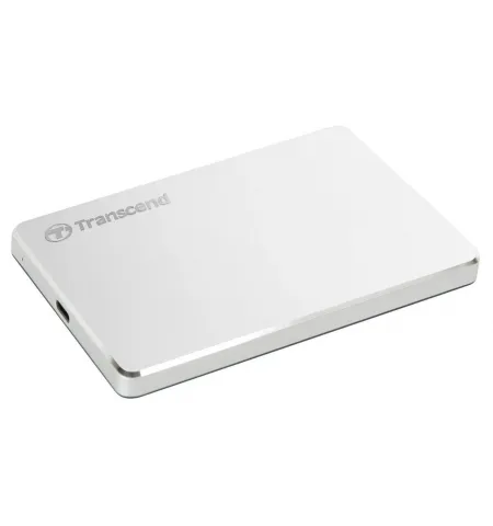 Внешний портативный жесткий диск Transcend StoreJet 25C3S,  1 TB, Серебристый (TS1TSJ25C3S)