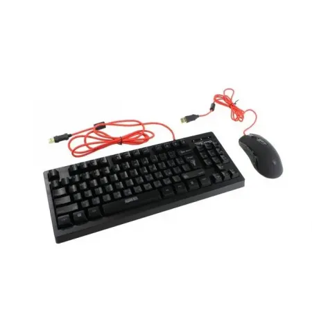 Set Tastatura + Mouse QUMO Pandemonium, Cu fir, Negru