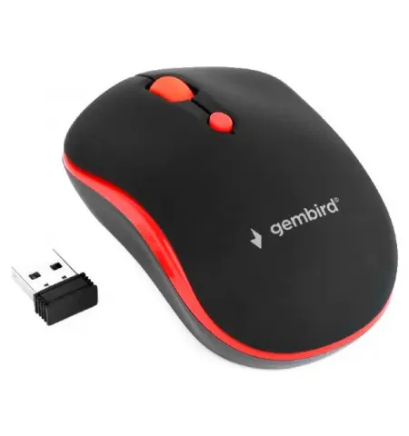 Mouse Wireless Gembird MUSW-4B-03-R, Negru/Rosu