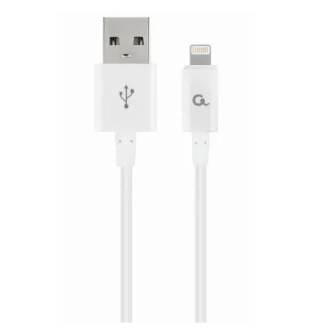 Cablu incarcare si sincronizare Cablexpert CC-USB2P-AMLM-2M-W, USB Type-A/Lightning, 2m, Alb