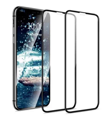 Sticla de protectie Cellularline Tempered Glass for iPhone 11 Pro Max/ XS Max, Negru