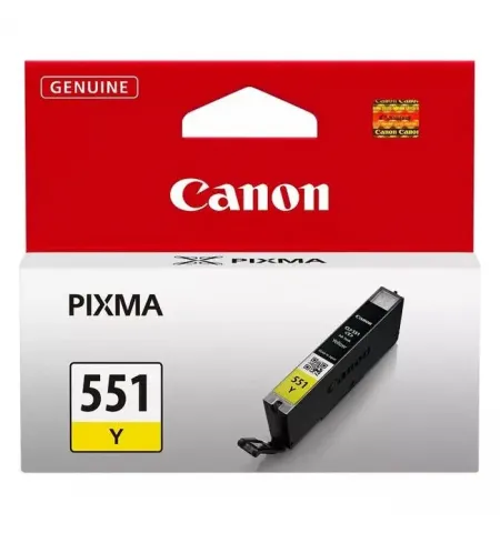 Картридж чернильный Canon CLI-551, 7мл, Желтый