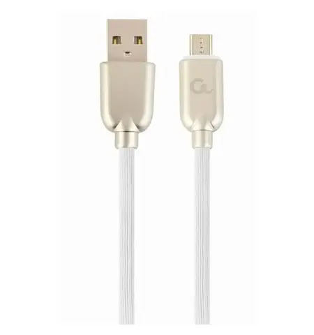 Кабель для зарядки и синхронизации Cablexpert CC-USB2R-AMmBM-2M-W, USB Type-A/micro-USB, 2м, Белый