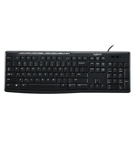Tastatura Logitech K200, Cu fir, Negru
