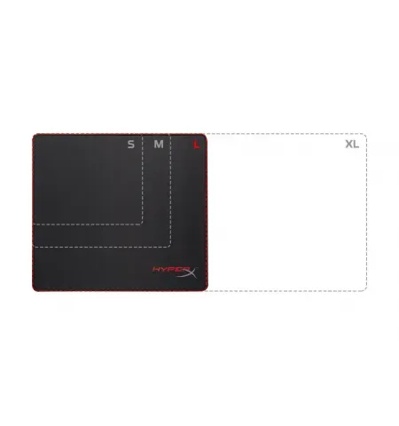 Игровой коврик для мыши HyperX FURY S Pro, Large, Чёрный/Красный