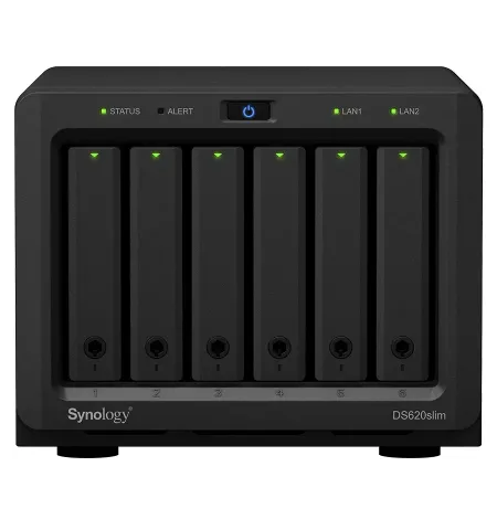 Сетевое хранилище SYNOLOGY DS620slim, Чёрный