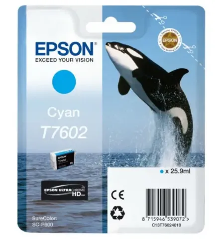 Cartus de cerneala Epson T760, 26ml, Cyan