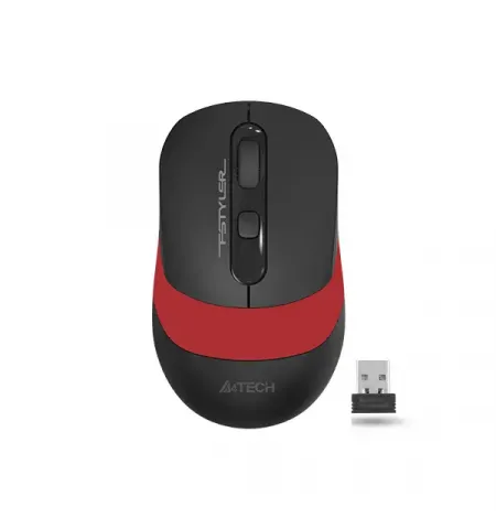 Mouse Wireless A4Tech FG10, Negru/Rosu
