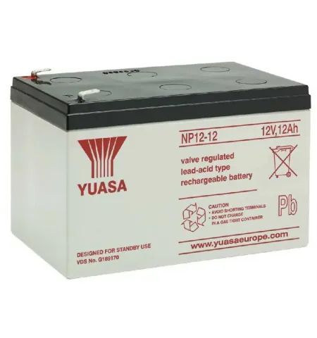 Аккумулятор для резервного питания Yuasa NP12-12-TW, 12В 12