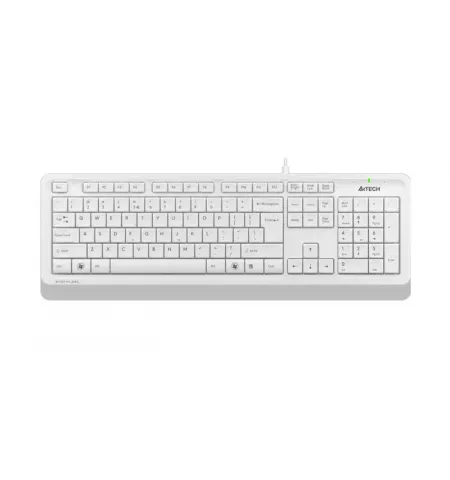 Tastatura A4Tech FK10, Cu fir, Alb /Gri