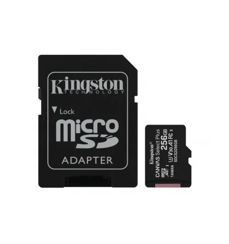 Карта памяти Kingston Canvas Select+, 256Гб (SDCS2/256GB)