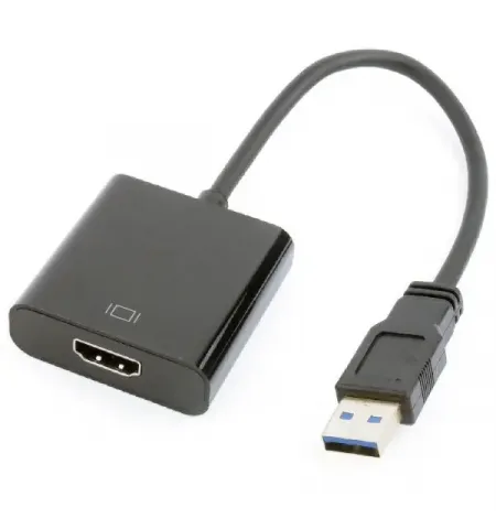 Convertor Video Gembird A-USB3-HDMI-02, USB Type-A - HDMI (F), 0,15m, Negru