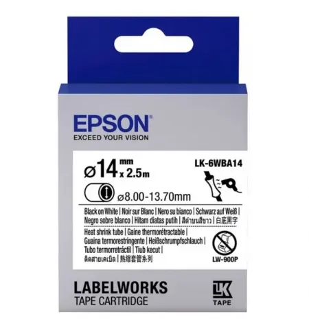 Картридж с лентой Epson LK-6WBA14, 24 мм x 2,5 м