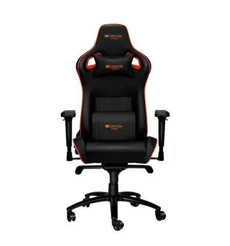 Игровое кресло Canyon Corax, Искусственная кожа, Черный/Оранжевый