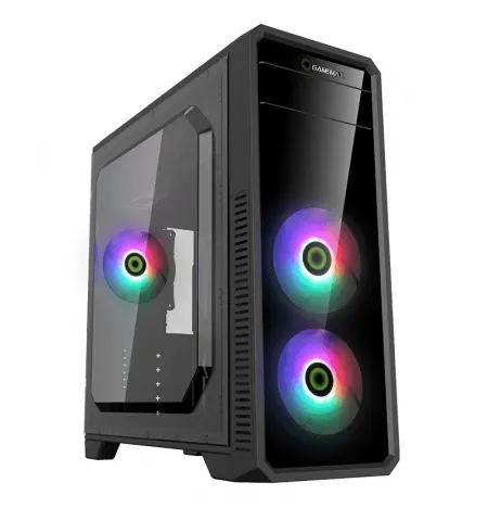 Компьютерный корпус Gamemax G561-FRGB, Midi-Tower, ATX, Чёрный