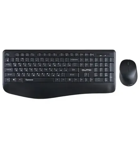 Set Tastatura + Mouse QUMO Space, Fara fir, Negru