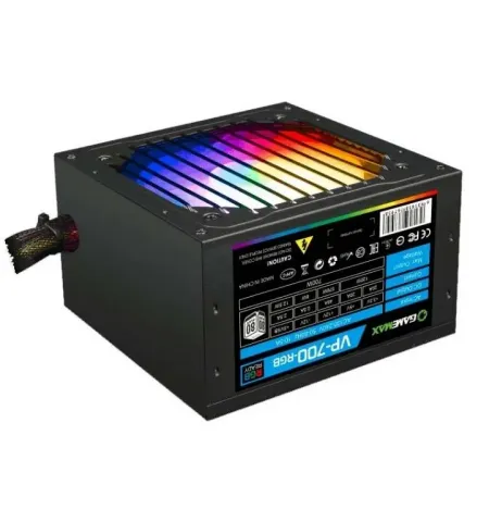 Блок питания для компьютеров Gamemax VP-700-RGB, 700Вт, ATX, --